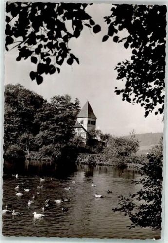 Murrhardt Walterskirche mit Feuersee Ort handschriftlich
