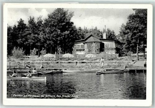 Gifhorn 1955 Kurhaus und Pavillon am Heidesee
