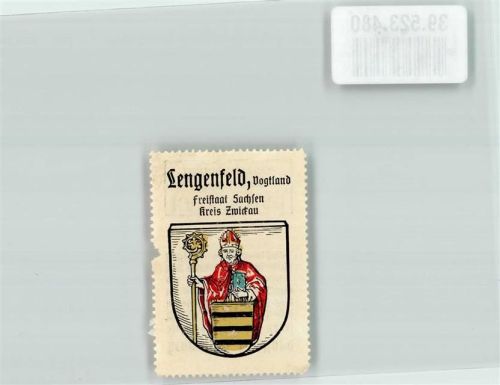 Lengenfeld Siegelmarke Stadtwappen Sammelmarke Kaffee Hag Nr.13
