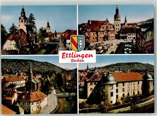 Ettlingen Schloss Ettlingen Rathaus Kirche St. Martin Ev. Johanneskirche