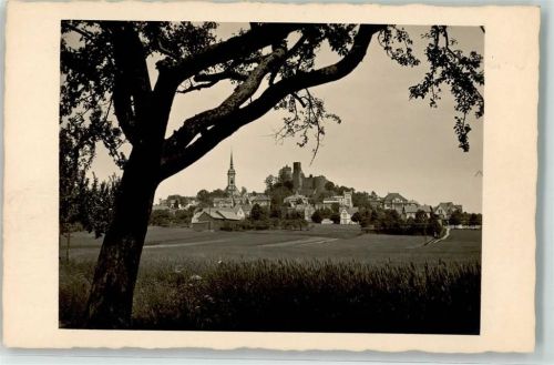 Stolpen 1917 Schloss u. Kirche Ort handschriftlich