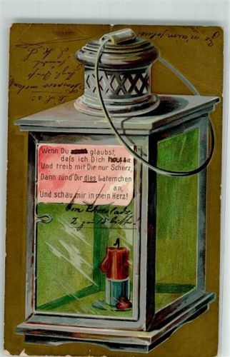 1904 Spruch Laterne Kerze