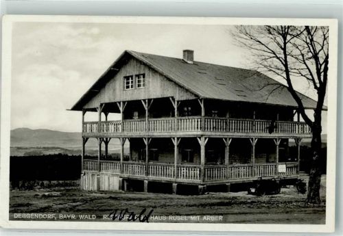 Deggendorf 1941 Gasthaus Haus Rusel mit Arber