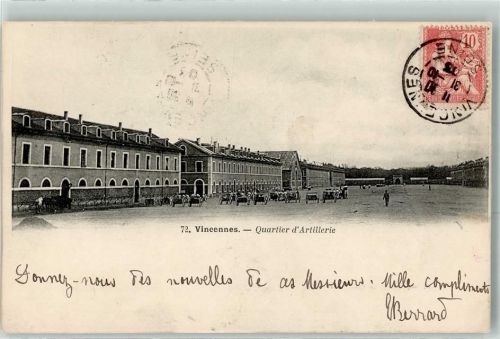 Vincennes 1903 Quartier d`Artillerie