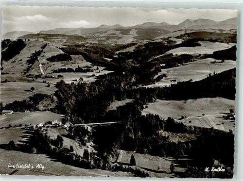 Maierhöfen 1965 Fliegeraufnahme der Argentobelbrücke