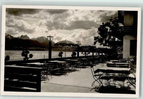 Hopfen 1937 Gasthaus Sonnenbichl Terrasse