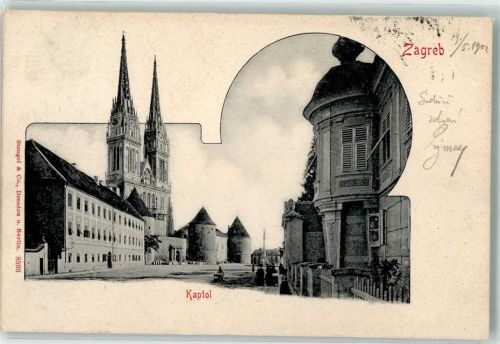 Zagreb 1902 Kirche Kaptol Stadtmitte