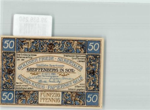 Greiffenberg Notgeld 50 Pfennig