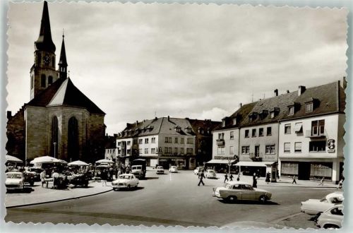 Zweibrücken mit Alexanderkirche und Marktszene