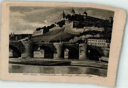 Würzburg Mainbrücke Marienberg Festung