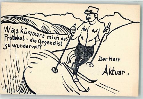 Was kümmert mich das Protokoll Der Herr Aktuar Humor Bildkarte