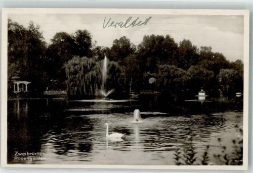 Zweibrücken Rosengarten Fontaine Schwan