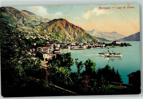 Menaggio 1909 Comer See Raddampfer