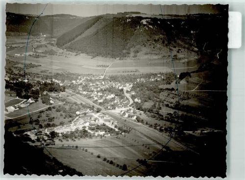 Bad Ditzenbach Foto Original aus Archiv eines Ansichtskartenverlag Fliegeraufnahme von Bad Ditzenbach Ort handschriftlich