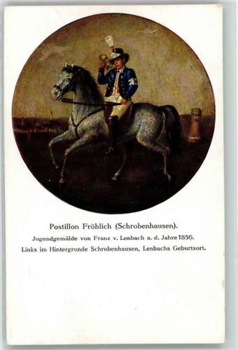 Schrobenhausen Postillon Frölich sign. Franz v. Lenbach 1856