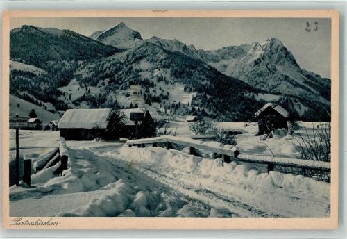 Partenkirchen Winter Alpsitze Zugspitze u. Waxenstein