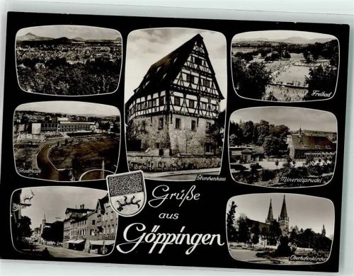 Göppingen Stadthalle Storchenhaus Schwimmbad Christophsbad Oberhofenkirche