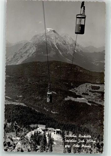Seefeld Seilbahn Rosshütte Seefelder Joch gegen Hohe Munde