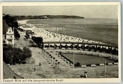 Zoppot 1935 Schwimmbad Strand