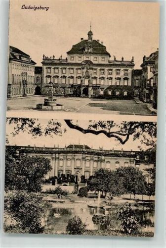 Ludwigsburg Barockes Residenzschloss Schlosshof und Garten