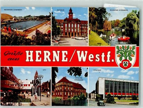 Herne Revierpark Gysenberg Rathaus Schloss Stünkede Stadtbad VW Käfer