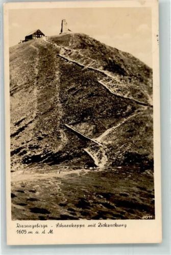 Schneekoppe 1942 Schneekoppe Zickzackweg
