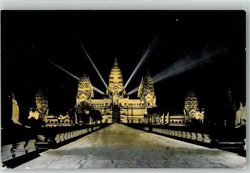 Angkor Vat Angor Vat Wat Tempel Tempelanlage Buddhismus Weltkulturerbe Nacht Beleuchtung