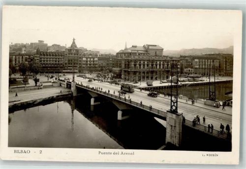 Bilbao Straßenbahn Auto Oldtimer Puente del Arenal