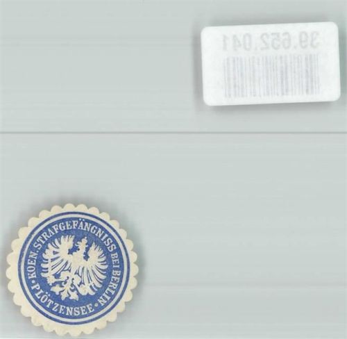 Plötzensee Koen. Strafgefängnis bei Berlin Plötzensee