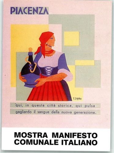 Piacenza Manifest Plakat sign. Deßero