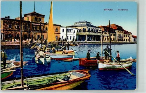 Brioni 1915 Hafen Ruderboot