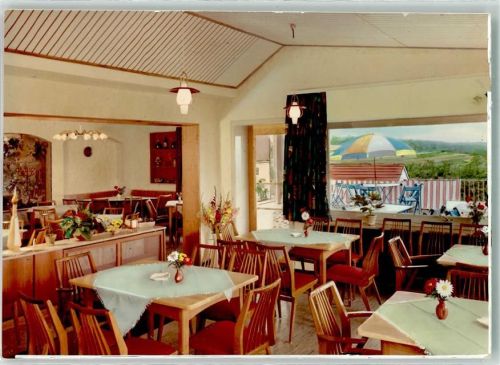 Mechenhard Ort handschriftlich Gasthaus Foto Original aus Archiv eines Ansichtskartenverlags