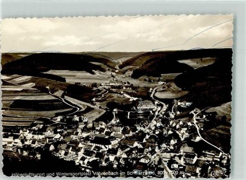 Vöhrenbach Striche auf Bildseite Foto Original aus Archiv eines Ansichtskartenverlags