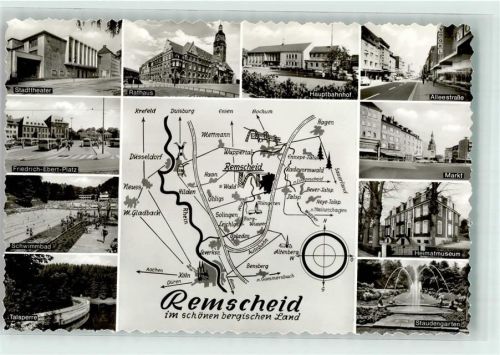 Remscheid Stadttheater Rathaus Hauptbahnhof Markt Schwimmbad Talsperre