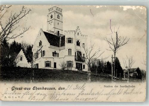 Ebenhausen 1902 Station der Isartalbahn