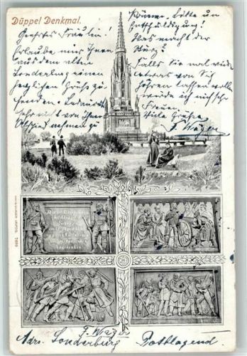 Sonderburg 1902 Düppel Denkmal