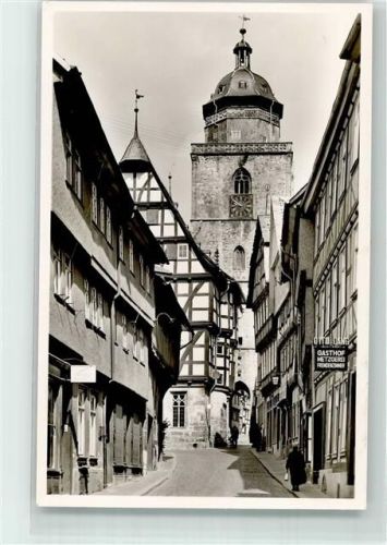 Alsfeld Gasthaus Obere Fuldagasse Walpurgiskirche Foto AK Foto Metz