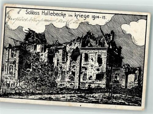 Ypres 1915 Schloss Hollebcke WK I 1914-15 Feldpost WK I XV.A.K.