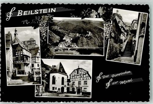 Beilstein Das Dornröschen der Mosel Fachwerkhäuser Markt Klostertreppe Reben Alte Mosel Weinstube Gasthaus Notenschlüssel