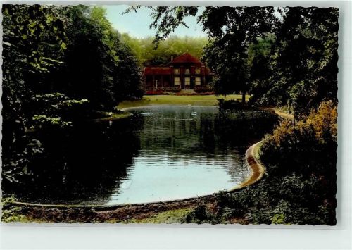 Uerdingen Foto Original aus Archiv eines Ansichtskartenverlags Stadtpark Ort handschriftlich