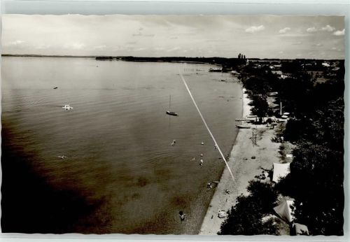 83339 W8224 Chieming - Badestrand Chiemsee Fliegeraufnahme