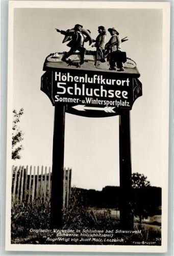 Schluchsee Wegweiser Holzschnitzerei Josef Malz