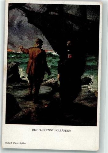 sign. Leeke, Ferdinand Der fliegende Holländer Richard-Wagner-Zyklus Verlag M. Munk Nr. 984