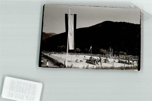 Wehr Schwimmbad Bademode Fahne Ort handschriftlich Foto Original aus Archiv eines Ansichtskartenverlags