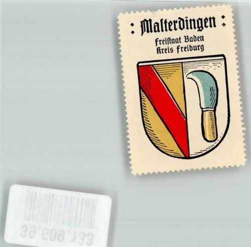 Malterdingen Vignette Reklame Kaffee Hag Nr. 72 Wappen Rebmesser