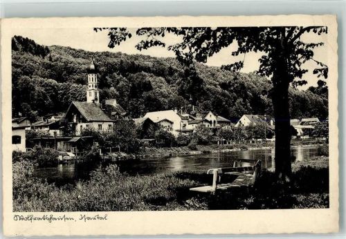 Wolfratshausen mit Loisachbrücke und Kirche St. Andreas Verlag Hans Guggenberger Nr. 249