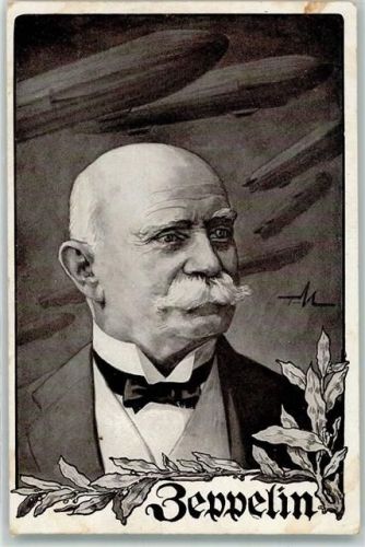Graf von Zeppelin Zeppeline Luftflottenverein 1915 Künstlerkarte