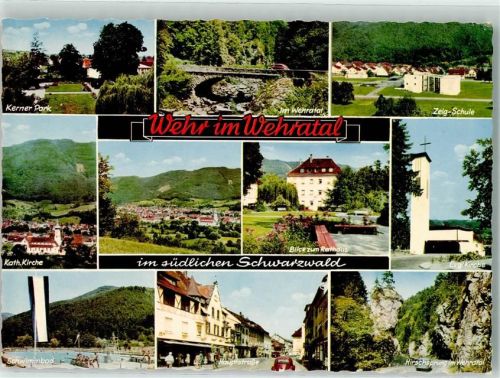 Wehr Zelgschule Kerner Park Kath. Kirche Schwimmbad Hauptstrasse Ev. Kirche