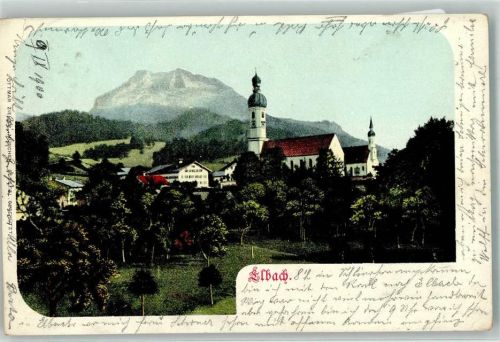 Elbach 1900 mit Kirche St. Andreas Verlag Zieher, Ottmar