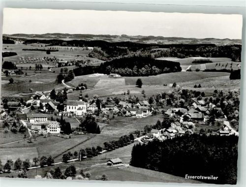 Esseratsweiler Fliegeraufnahme des Ortes mit der Kirche St. Michael Verlag W. Roessler Nr. 59